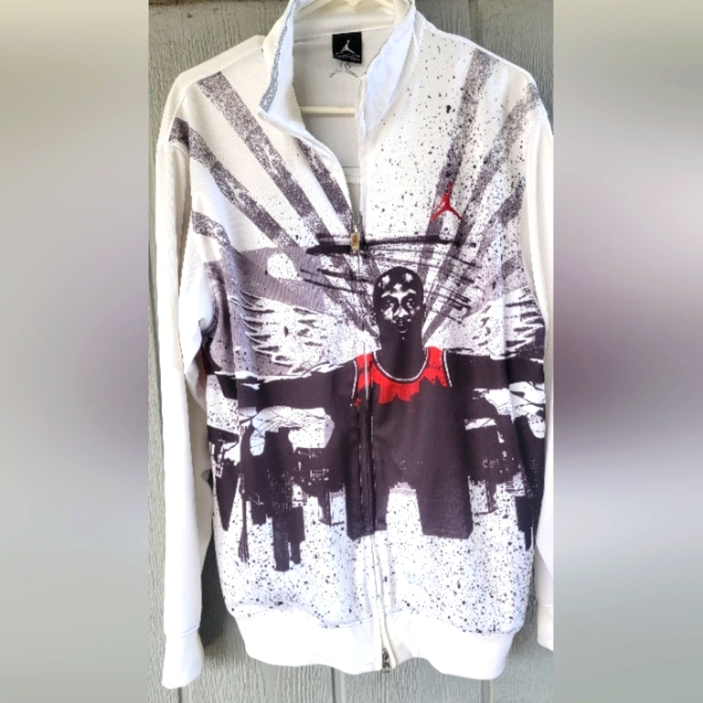 RARE Nike Air Jordan Wings Poster Track Jacket Size M Vintage